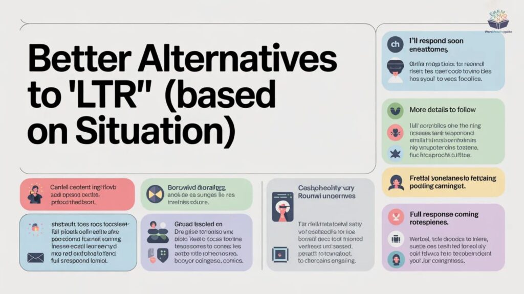 Better Alternatives to “LTR” (Based on Situation)