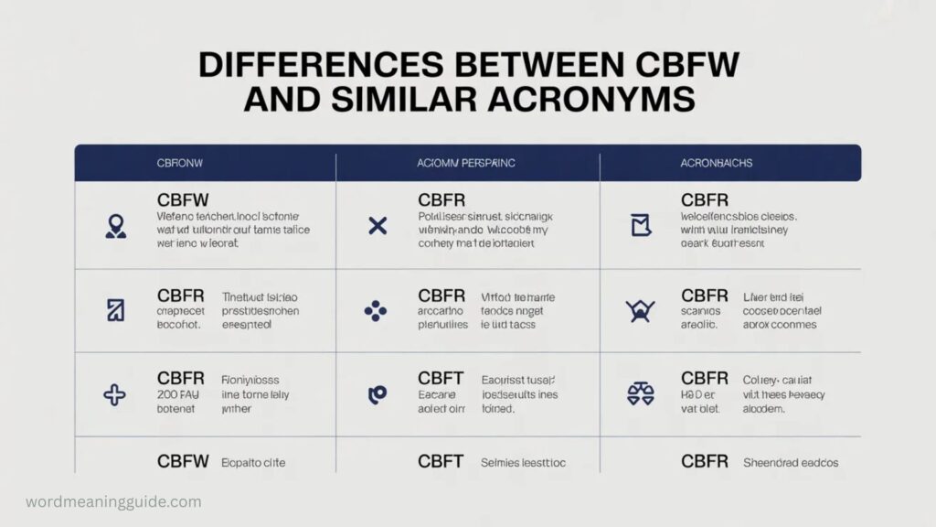 Differences Between CBFW and Similar Acronyms