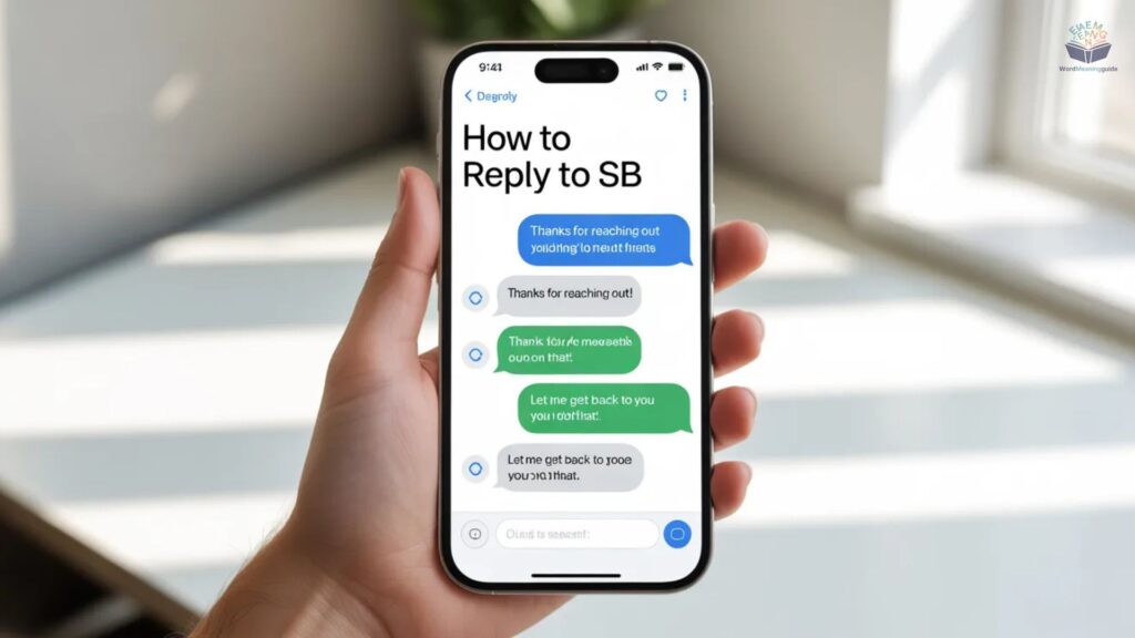 How to Reply to SB (Real Examples)