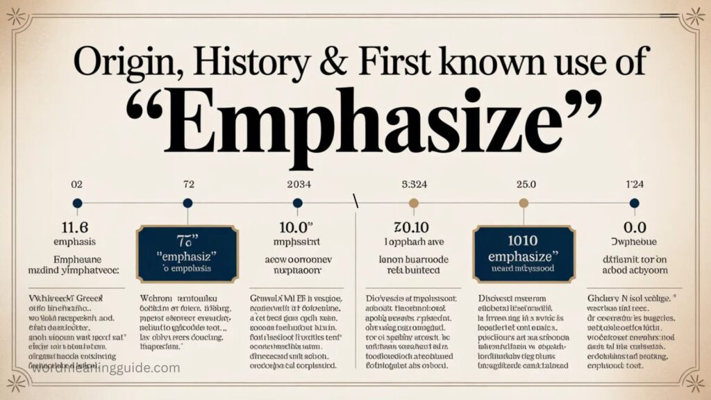 Origin, History & First Known Use of Emphasize