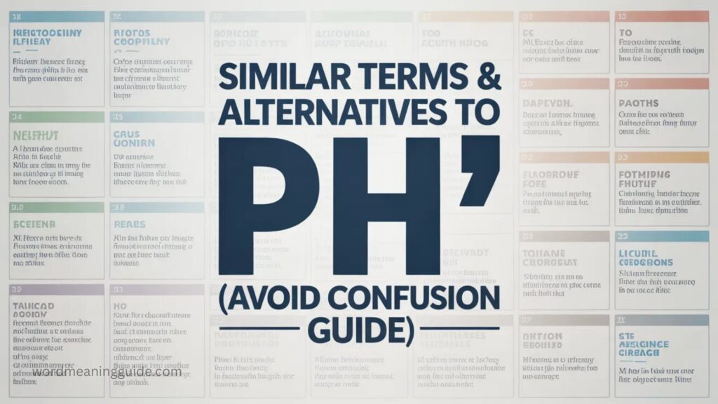Similar Terms & Alternatives to “PH” (Avoid Confusion Guide)