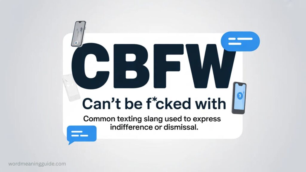What Does CBFW Mean in Text from a Boy