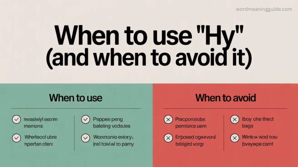 When to Use “HY” (and When to Avoid It)