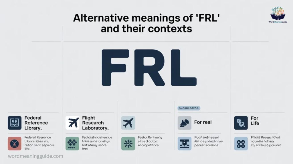 Alternative Meanings of FRL and Their Contexts