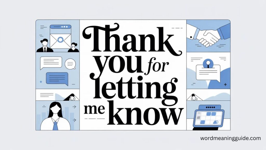 Is Thank You for Letting Me Know Polite or Professional
