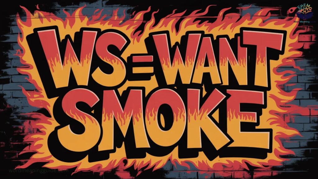 Meaning 2 WS = Want Smoke (Confrontational Slang)