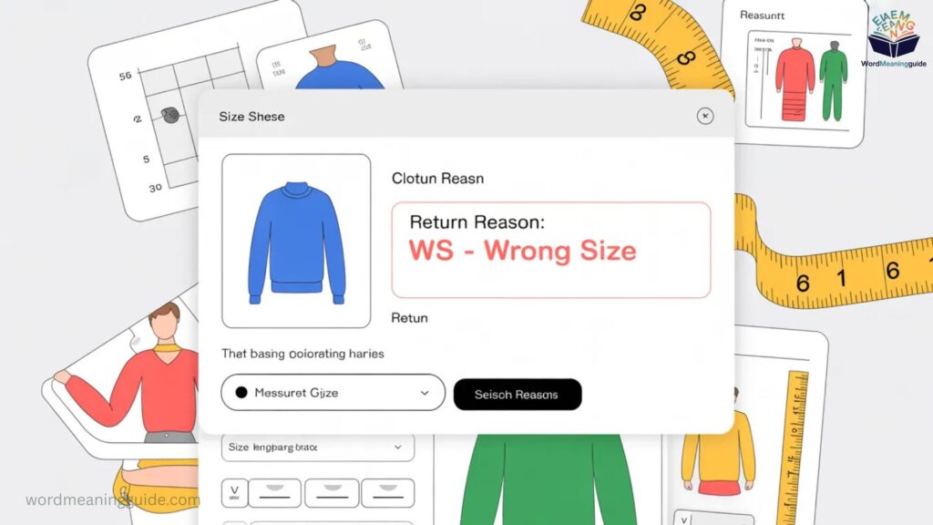 Meaning 3 WS = Wrong Size (Shopping Orders Clothing)