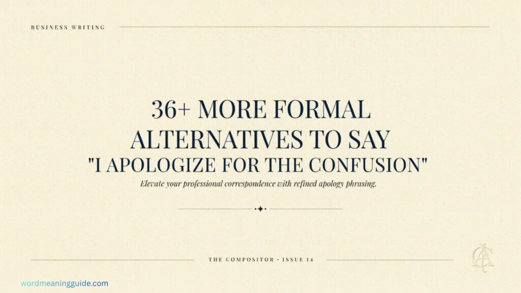 36+ More Formal Alternatives to Say I Apologize for the Confusion