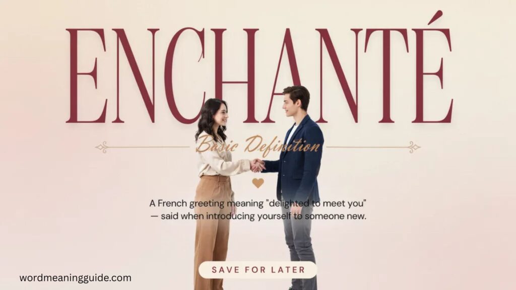 Basic Definition of Enchanté