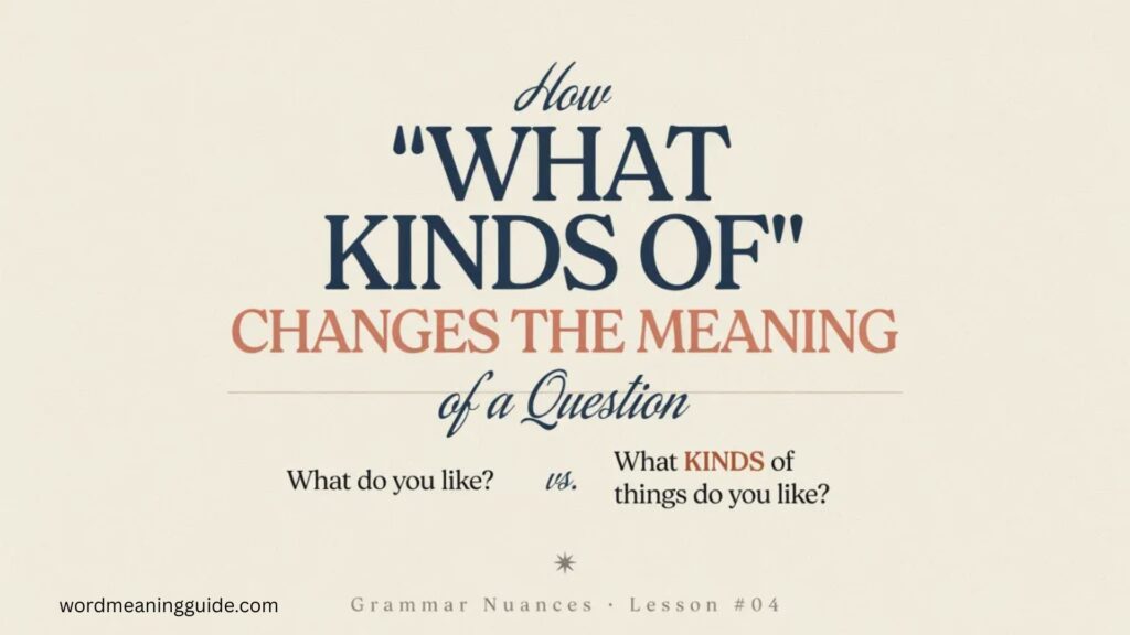 How What Kinds of Changes the Meaning of a Question