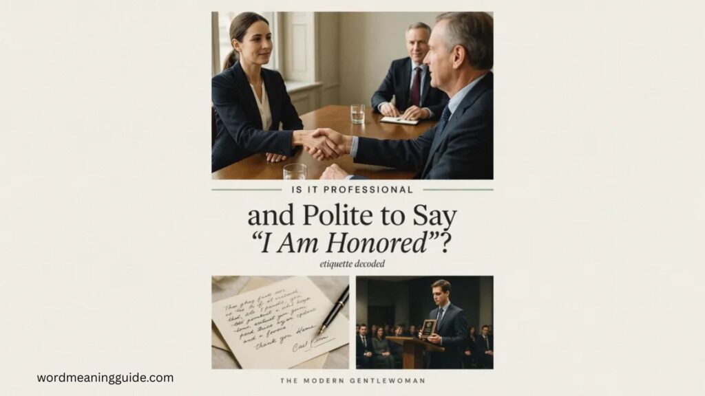 Is It Professional and Polite to Say I Am Honored