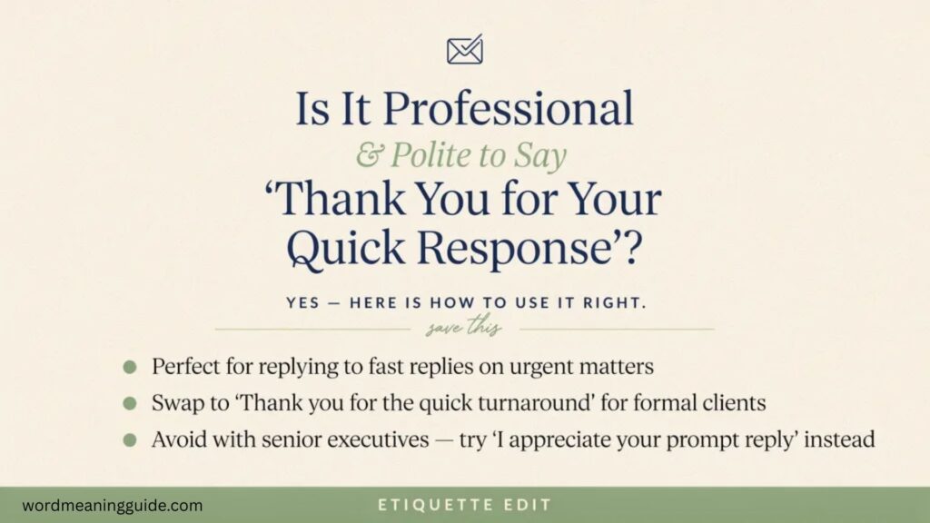 Is It Professional and Polite to Say Thank You for Your Quick Response