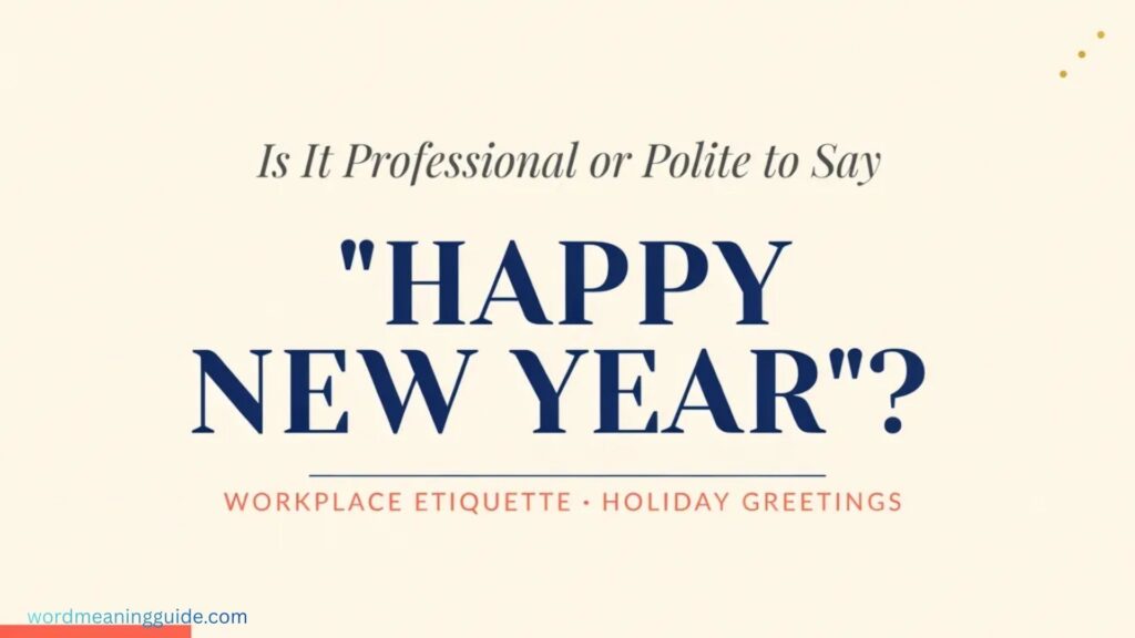 Is It Professional or Polite to Say Happy New Year