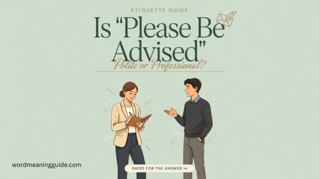 Is Please Be Advised Polite or Professional