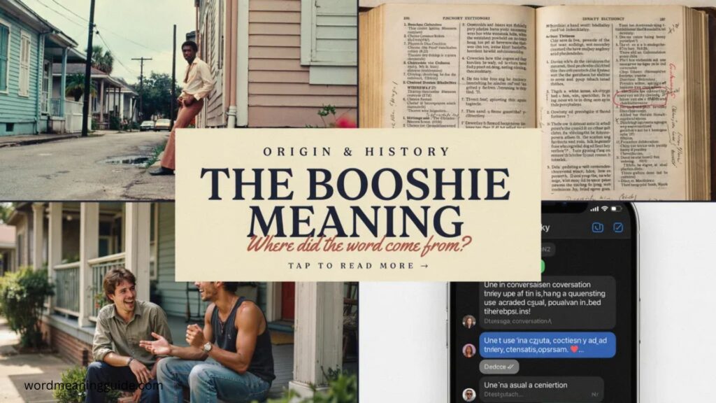 Origin and History of the Booshie Meaning