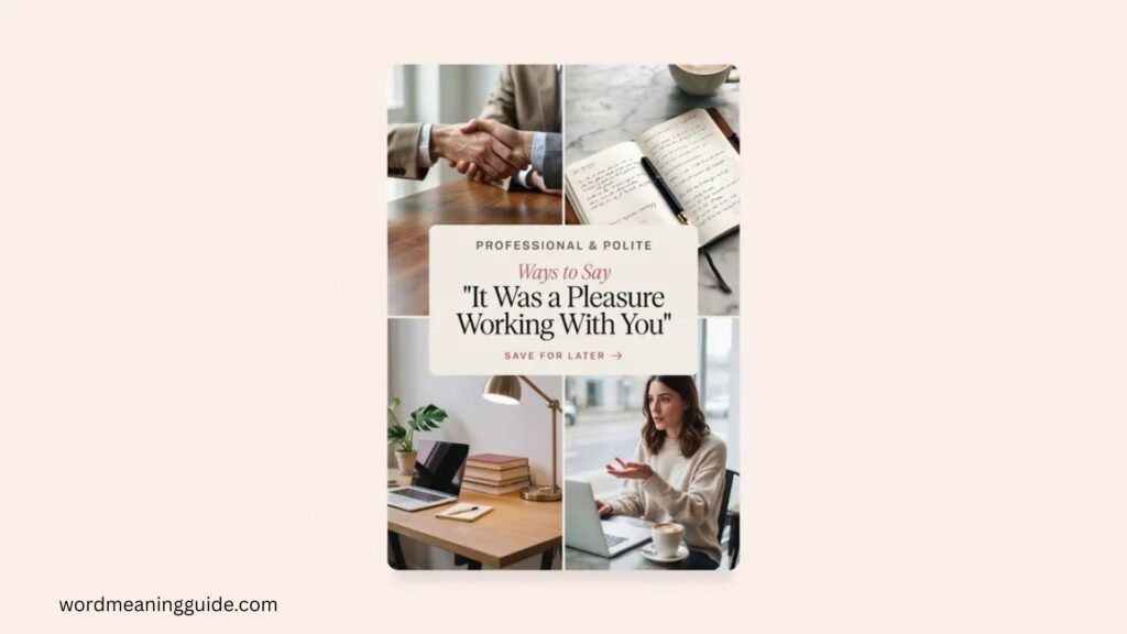 Professional or Polite Way to Say It Was a Pleasure Working with You