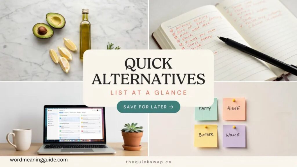 Quick Alternatives List at a Glance