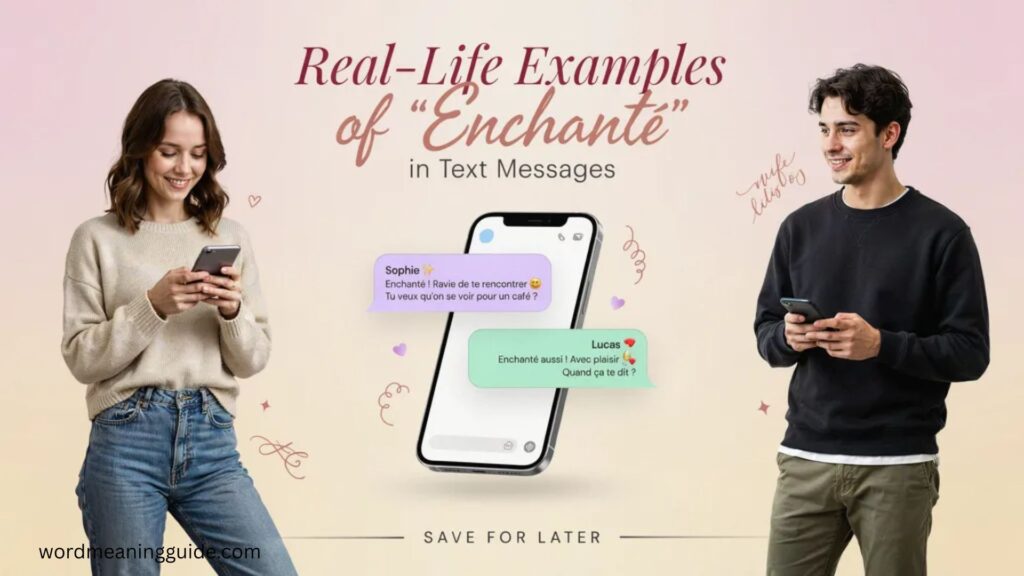 Real-Life Examples of Enchanté in Text Messages
