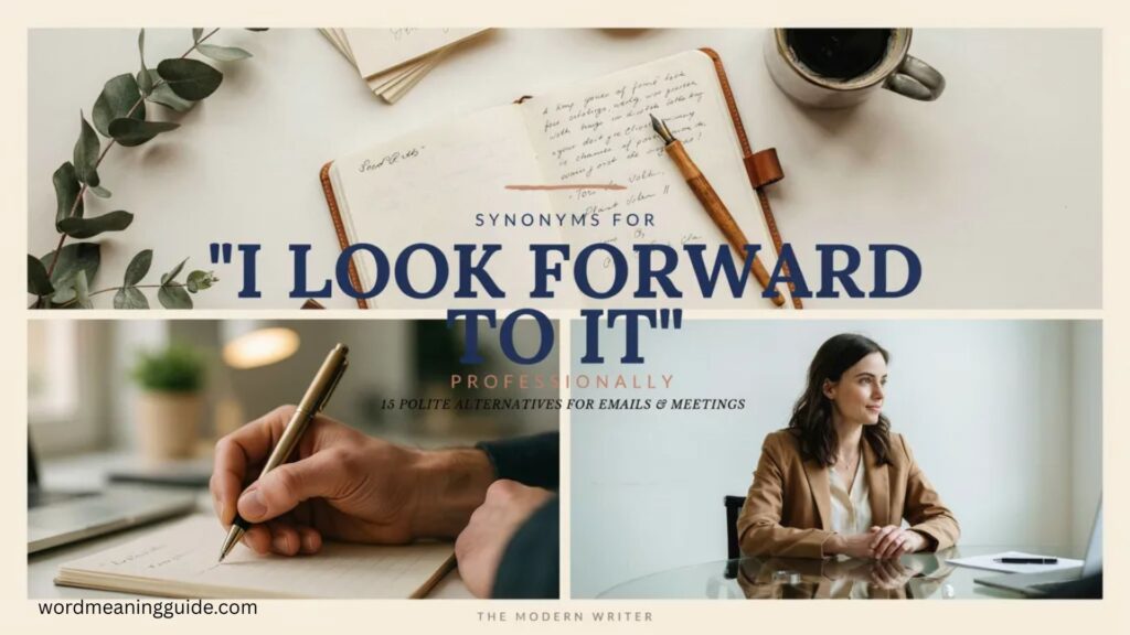 Synonyms for I Look Forward to It Professionally