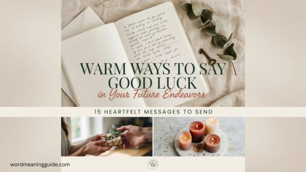 Warm Ways to Say Good Luck in Your Future Endeavors