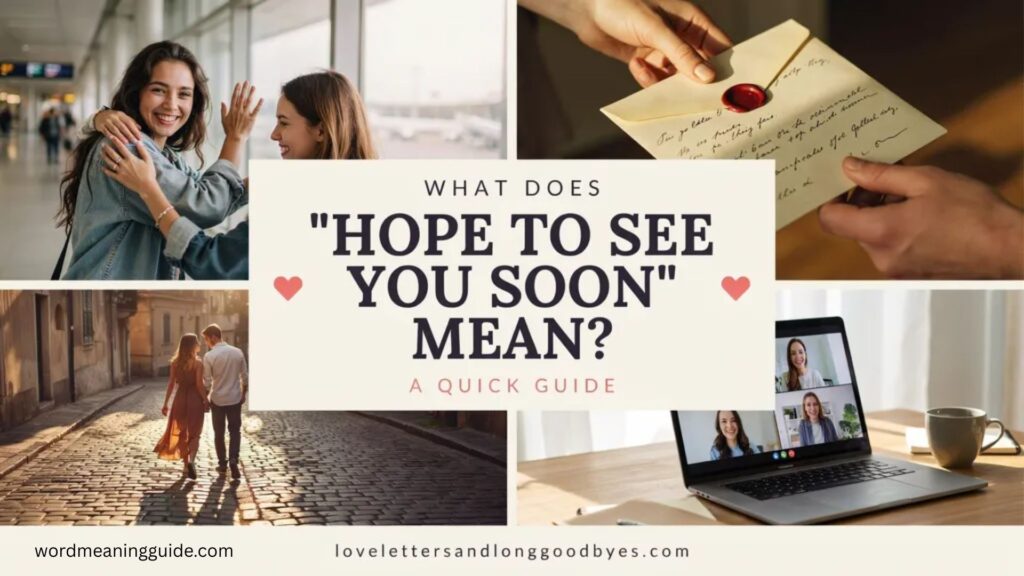 What Does Hope to See You Soon Mean