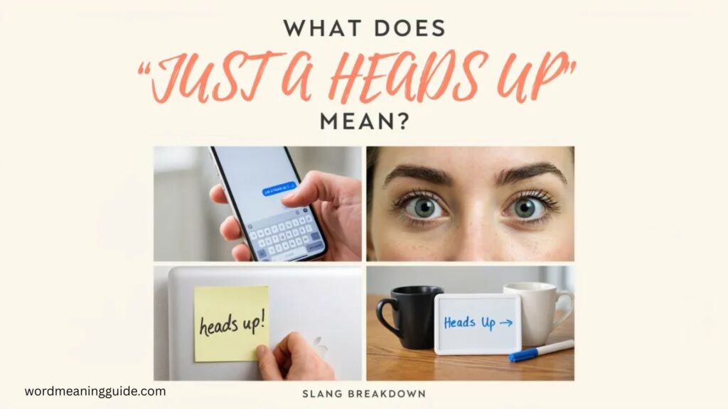 What Does Just a Heads Up Mean