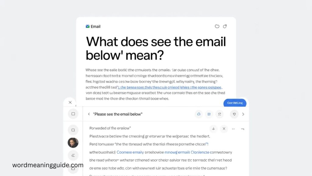 What Does Please See the Email Below Mean