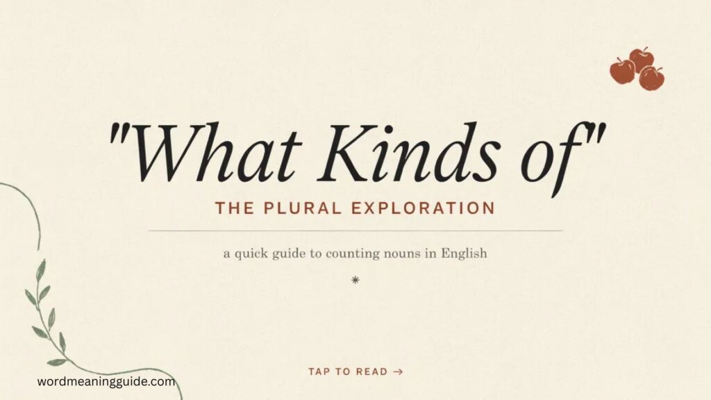 What Kinds of The Plural Exploration