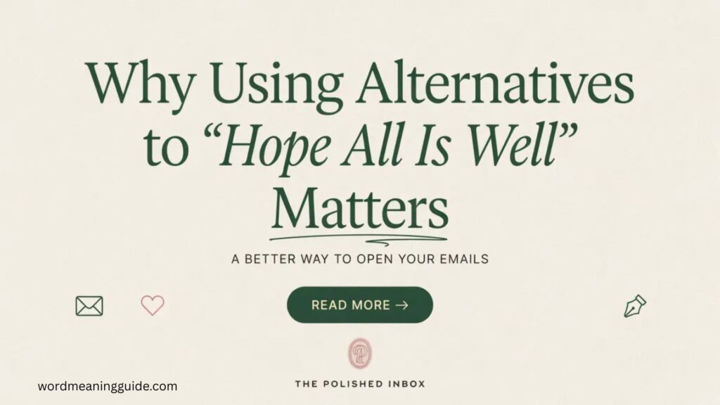 Why Using Alternatives to Hope All Is Well Matters
