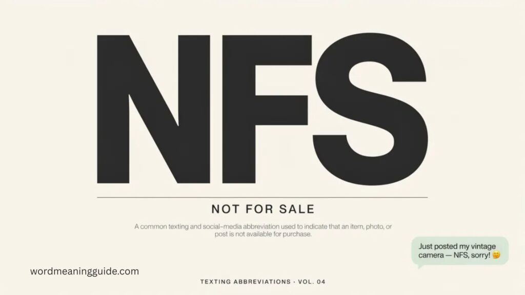 NFS Meaning on Different Social Media Platforms