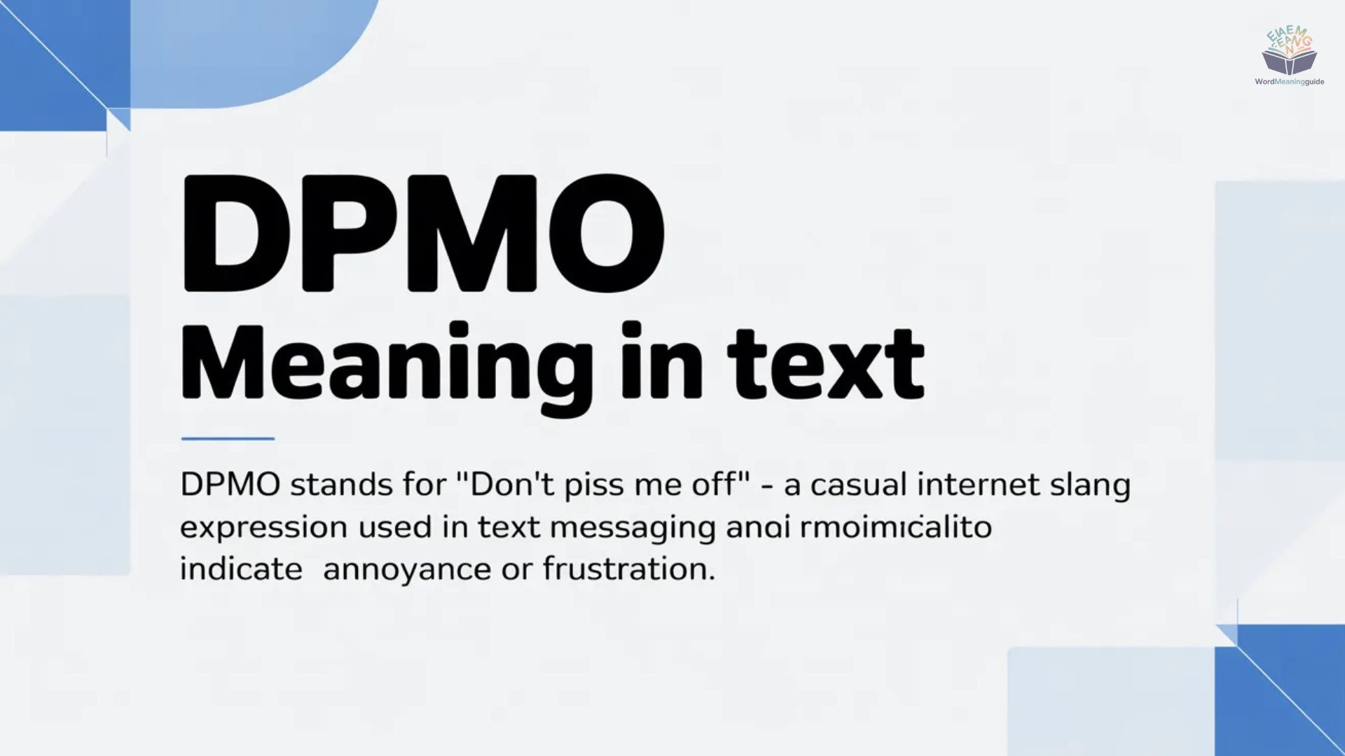 DPMO Meaning in Text