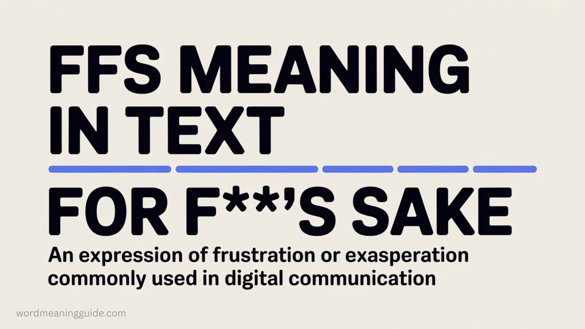 FFS Meaning in Text
