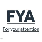 Meaning of FYA in Text