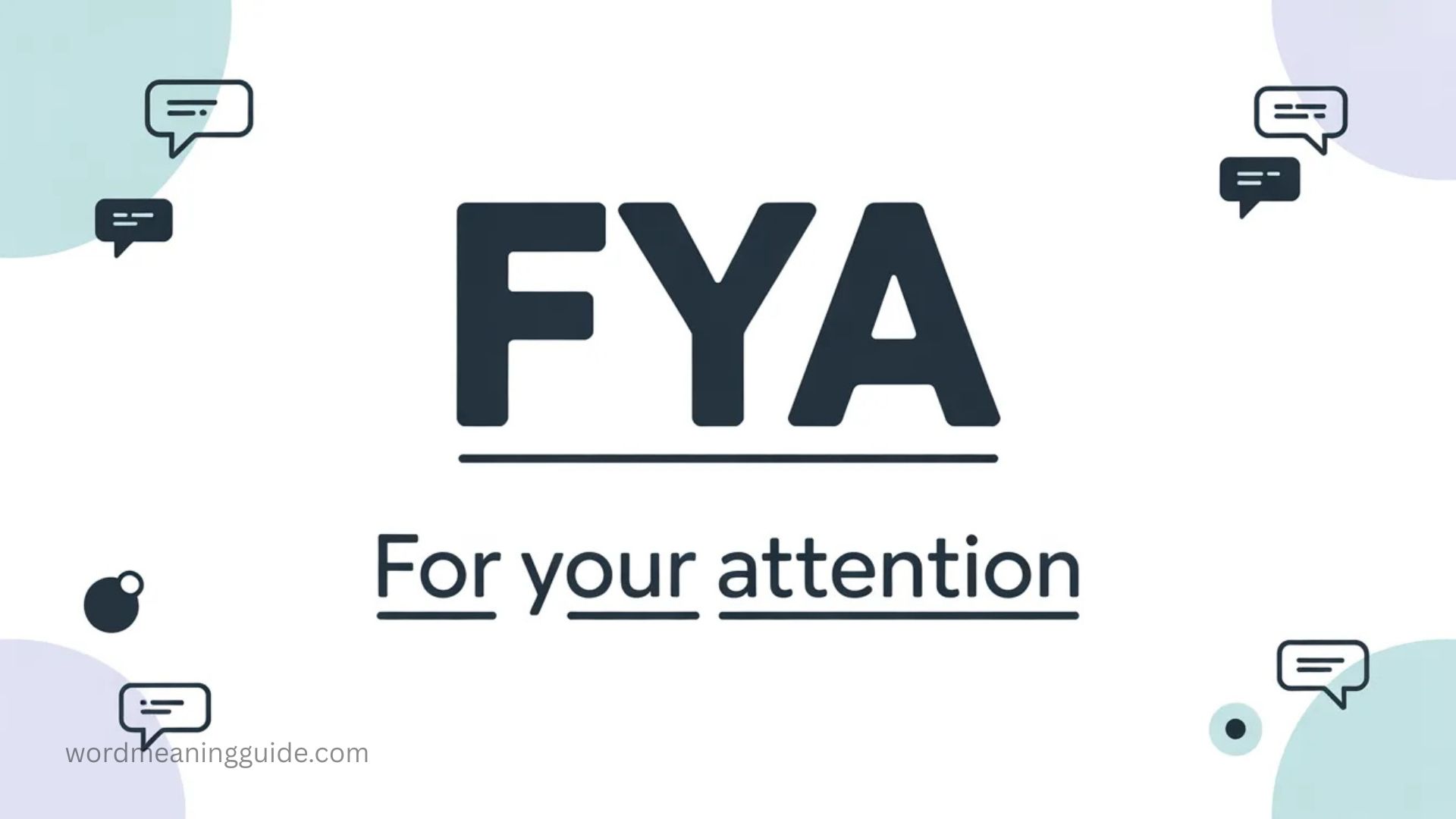 Meaning of FYA in Text