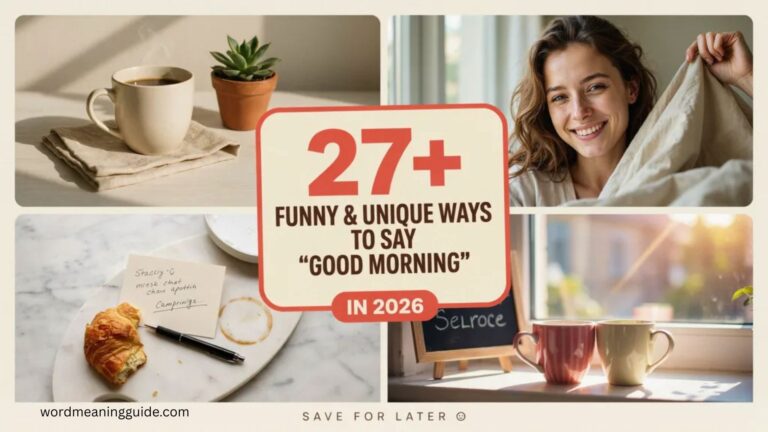 27+ Funny and Unique Ways to Say “Good Morning”  In 2026