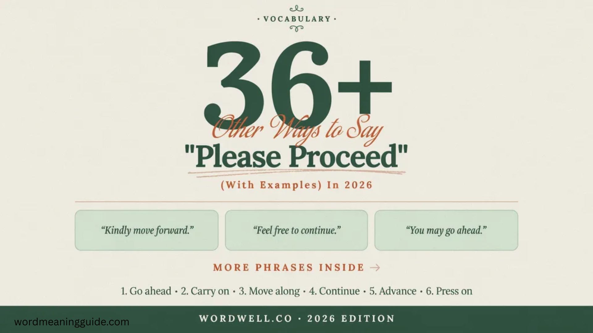36+ Other Ways to Say “Please Proceed” (With Examples) In 2026 