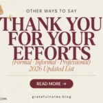 Other Ways to Say Thank You for Your Efforts (Formal, Informal & Professional Alternatives 2026 updated)