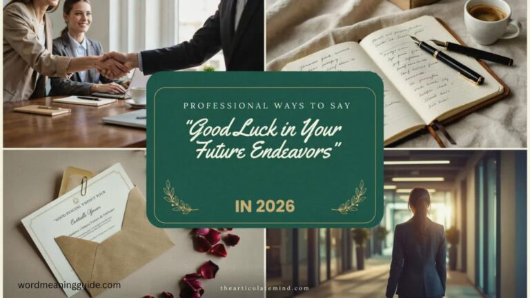 Professional Ways to Say “Good Luck in Your Future Endeavors” In 2026