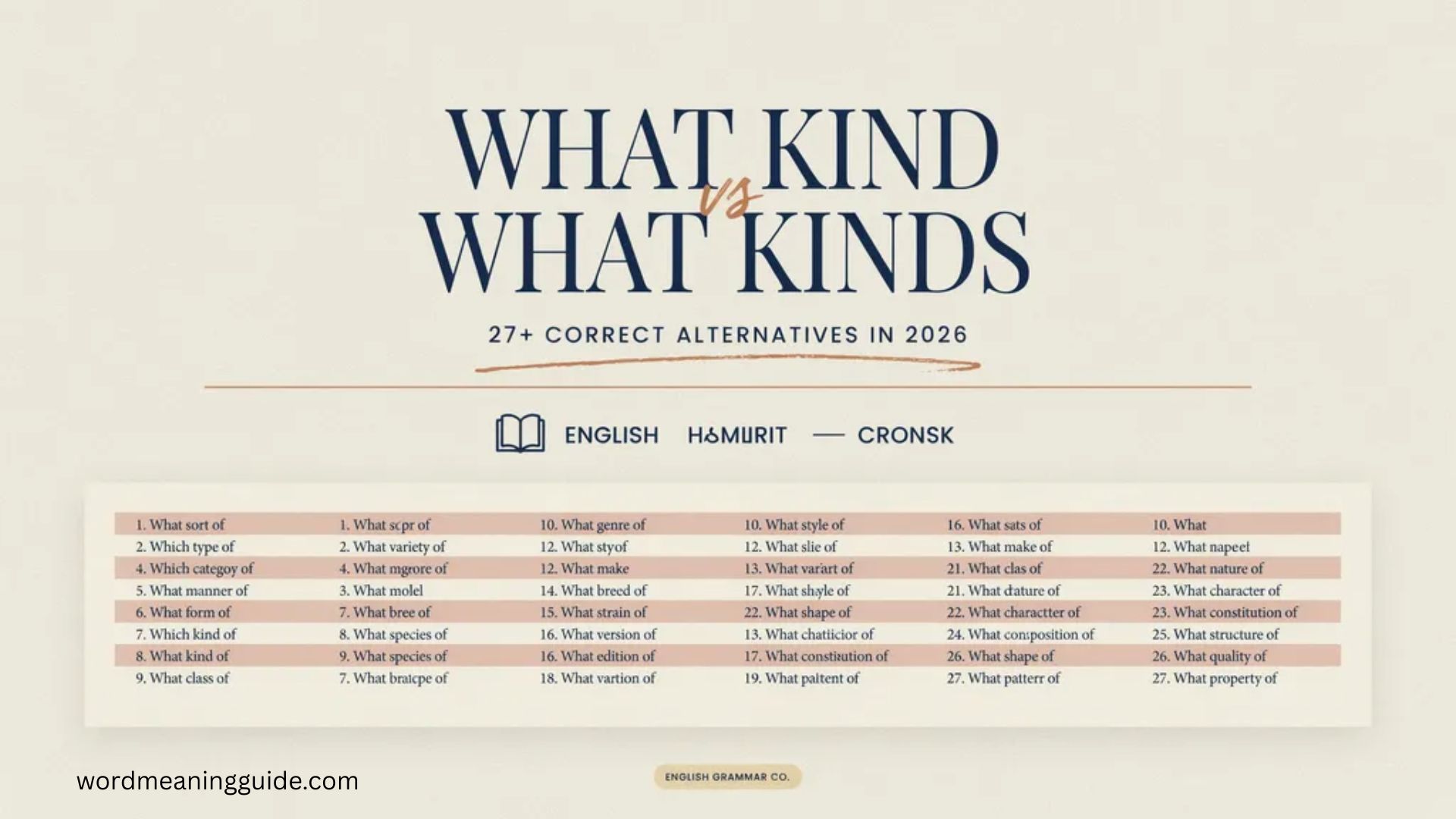 What Kind vs What Kinds 27+ Correct Alternatives In 2026